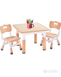Tavolino con 2 Sedie per Bambini