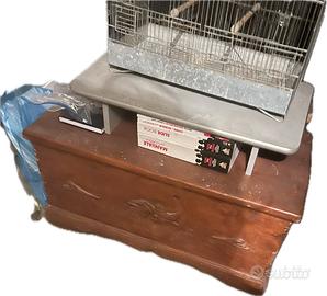 Cassapanca in legno intagliato - vintage autentico