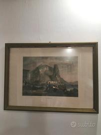 Litografia della città di Terracina cm.52x38 