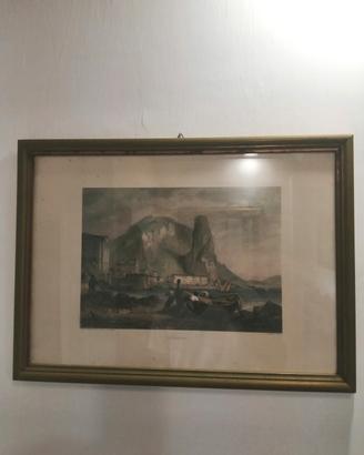 Litografia della città di Terracina cm.52x38 