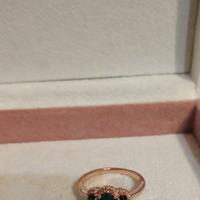 PANDORA Anello Trilogy Vintage Verde 180057C01