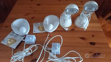 Lampade da tavolo/muro  + lampadine di ricambio