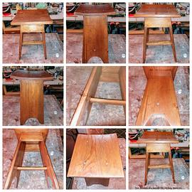 Vecchio sgabello artigianale