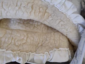 Coperta lanamerinos  pelliccia/ un lato elegante
