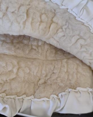 Coperta lanamerinos  pelliccia/ un lato elegante