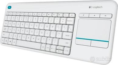 Logitech tastiera wireless con mouse pad k400 plus