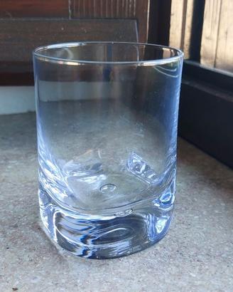 Set 6 cchieri whisky acqua vintage vetro pesante c