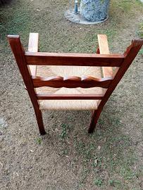 sedia vintage in  legno massello 