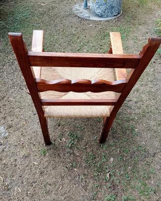 sedia vintage in  legno massello 