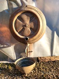 antica lampada da chiesa cesellata a mano 