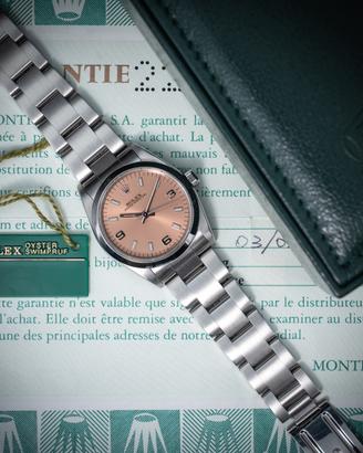 Rolex Oyster Perpetual full set ref 77080 Salmon