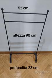 porta asciugamani in ferro battuto 