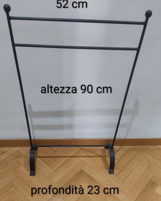 porta asciugamani in ferro battuto 