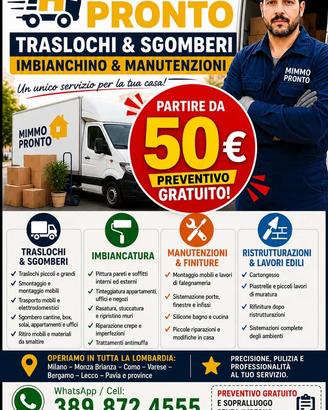 Traslochi/ sgombero/ imbianchino/ falegname