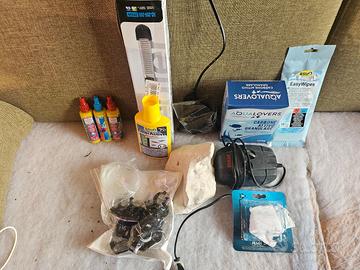 Accessori acquario (Riscaldatore,carbone+ varie)