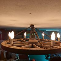 Lampadario Ruota di carro 