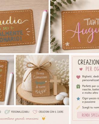 ✨ BIGLIETTI E DEDICHE PERSONALIZZATE FATTE A MANO 