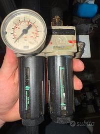 Gruppo FRL Trattamento Aria Pneumax manometro Wika