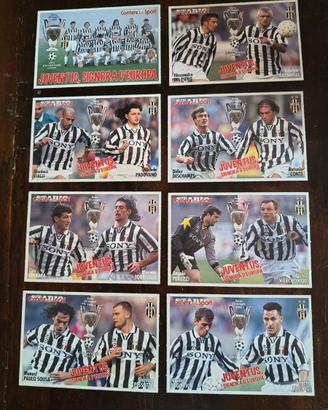 Lotto 8 Cartoline Juventus 1996 - Signora d'Europa