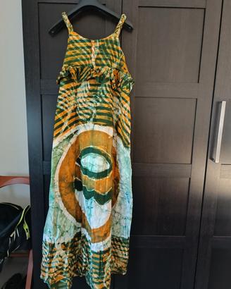 Abito stile africano batik nuovo mai usato