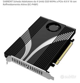 Sabrent Adattatore SSD NVMe PCIe 4.0 X16