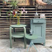 COMBO COMODINO + TAVOLINO + SGABELLO