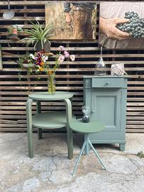 COMBO COMODINO + TAVOLINO + SGABELLO