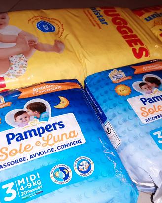 300 Pannolini Pampers-Huggies Taglia 3
