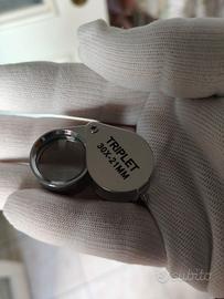 Lente d'ingrandimento in acciaio inox 30X