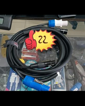 Powercon xlr per link luci 3 mt