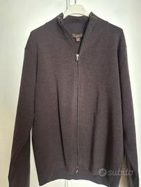 Cardigan Almeria Marrone. 100% Lana. Taglia M