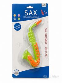 Sax giocattolo per bambini 3+ strumento musicale