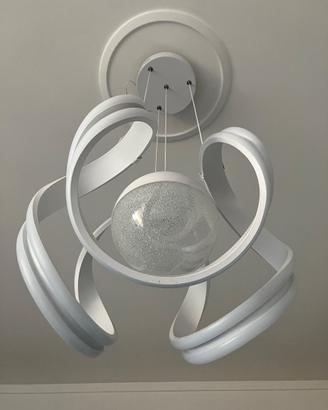 Lampadario LED moderno design anelli con sfera – l