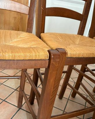 4 sedie in legno massello h 60cm