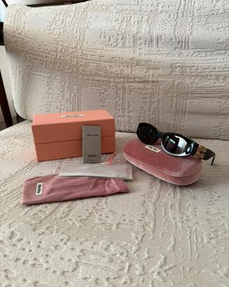 Miu Miu Glimpse Occhiali Nero Oro