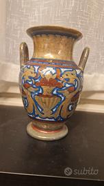 Vaso ceramica maiolica Lustro A. Rubboli 