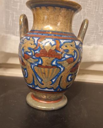 Vaso ceramica maiolica Lustro A. Rubboli 