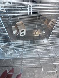 Gabbia roditori in acciaio 73x47x80
