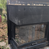 Termocamino angolare Famar + marmo copertura