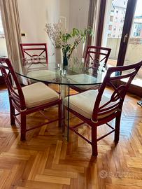 TAVOLO DESIGN CRISTALLO OVALE