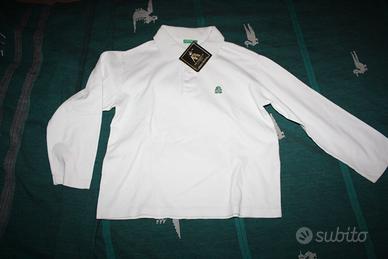 Polo manica lunga bambino bianca
