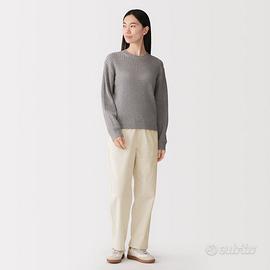 Pantaloni affusolati e comodi in cotone lavato