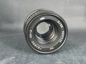 obiettivo vintage Helios MC 44-3 58mm f2 8 lame