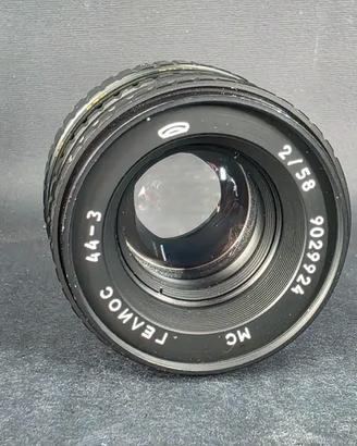 obiettivo vintage Helios MC 44-3 58mm f2 8 lame