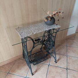 Tavolino ghisa e cristallo
