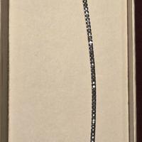 Bracciale tennis oro 18k diamanti neri certificato