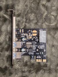 Scheda adattatore da pcie a USB 3.0 2 porte