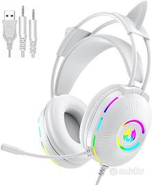 Cuffie da gioco con microfono, graziose cuffie RGB