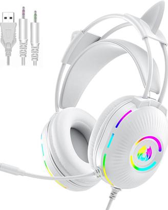 Cuffie da gioco con microfono, graziose cuffie RGB