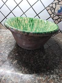 vaso in terracotta smaltato internamente 